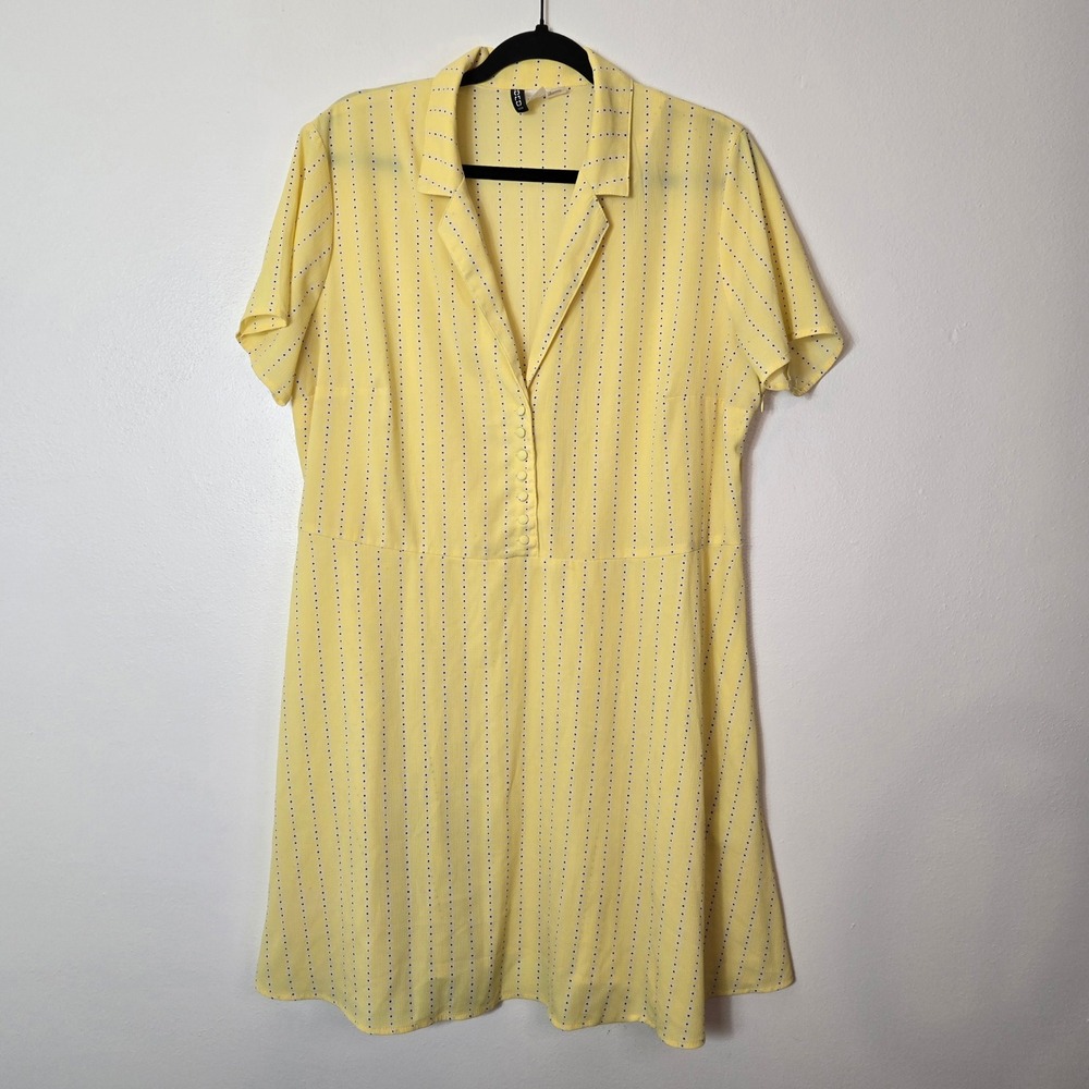 H&M Divided To All the Boys I've Loved‎ Before Yellow Floral Stripe Dress XL